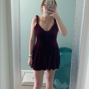 Urban outfitters velvet romper